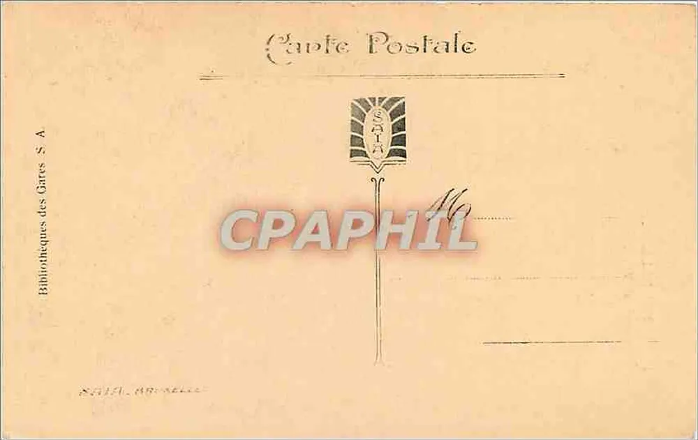 Bruxelas — Hotel de Ville — Bibliothèques des Gares S.A. - Verso