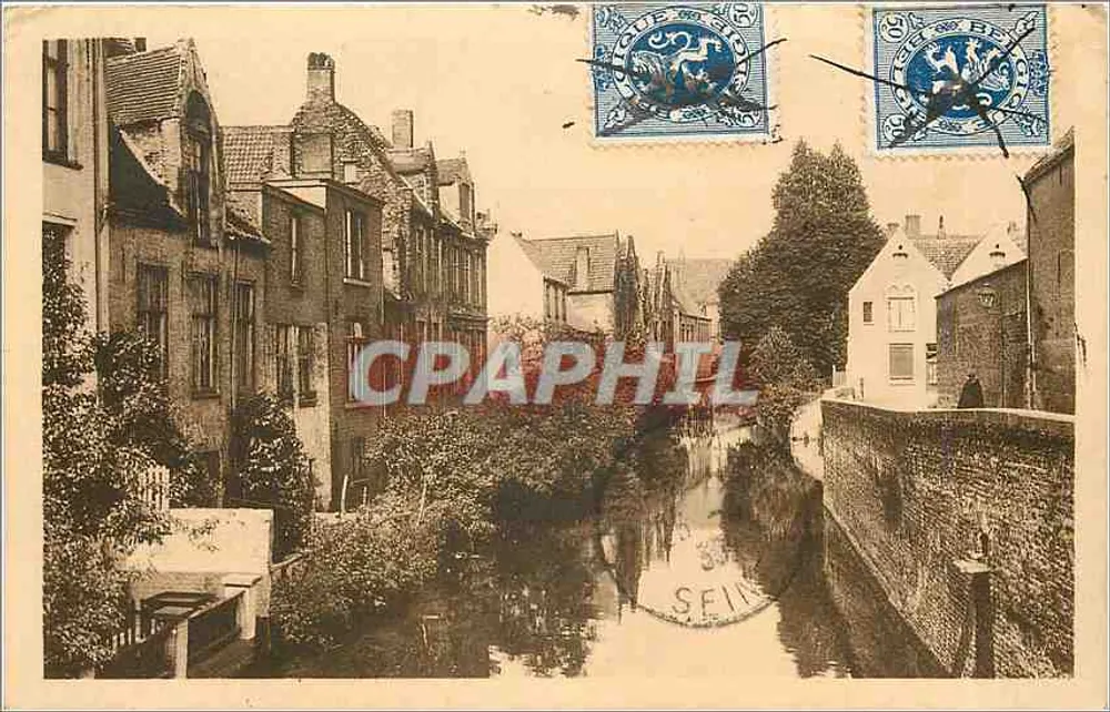 Canal de Bruges — vista pitoresca — Editor: Brugge Qual des Polliers - Frente