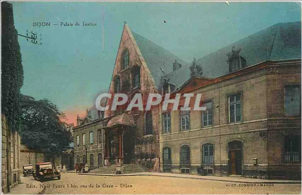 Dijon — Palácio de Justiça — Edição Napoléon Fauré 1 bis, rua da Estação - Dijon - Frente