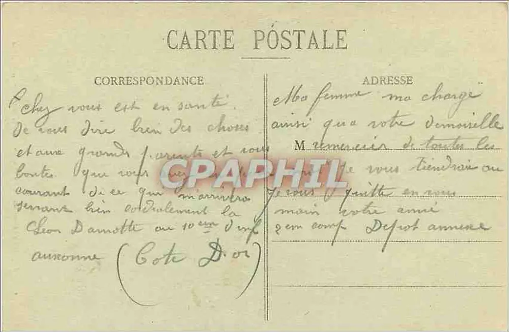 Dijon - Estátua da Resistência - Cabet, escultor - L. V., editor - Verso