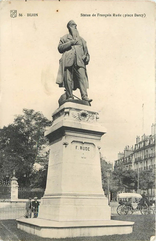 Estátua de François Rude (place Darcy) — Dijon — editor R. S. G. n° 86 - Frente