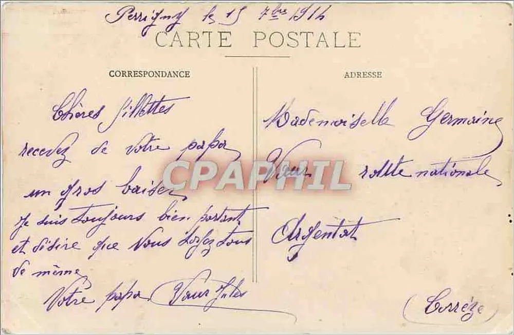 Estátua de François Rude (place Darcy) — Dijon — editor R. S. G. n° 86 - Verso