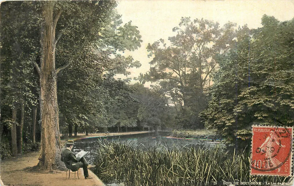 Bois de Boulogne — Lago de Madone — editor A. V. & Cie, n°20 - Frente