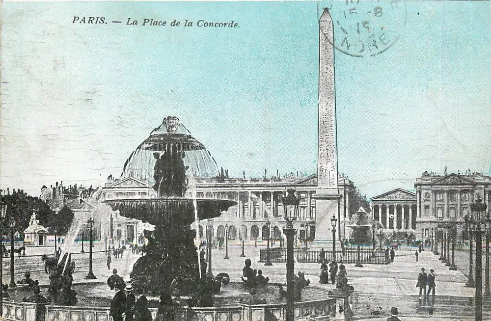 PARIS — A Place de la Concorde — editor desconhecido, número de série não visível - Frente