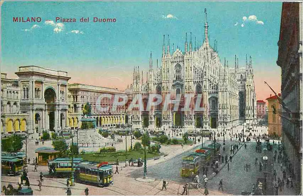 Milano — Piazza del Duomo — onbekende uitgever, serie-nummer 2718/3 - Voorkant