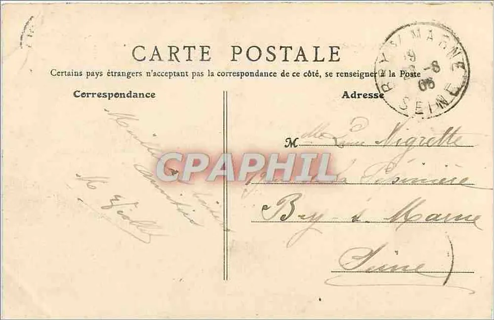 Lyon - Brug van de Boucle - Coteau Saint-Clair — B. F., Parijs — serie-nummer niet zichtbaar - Achterkant