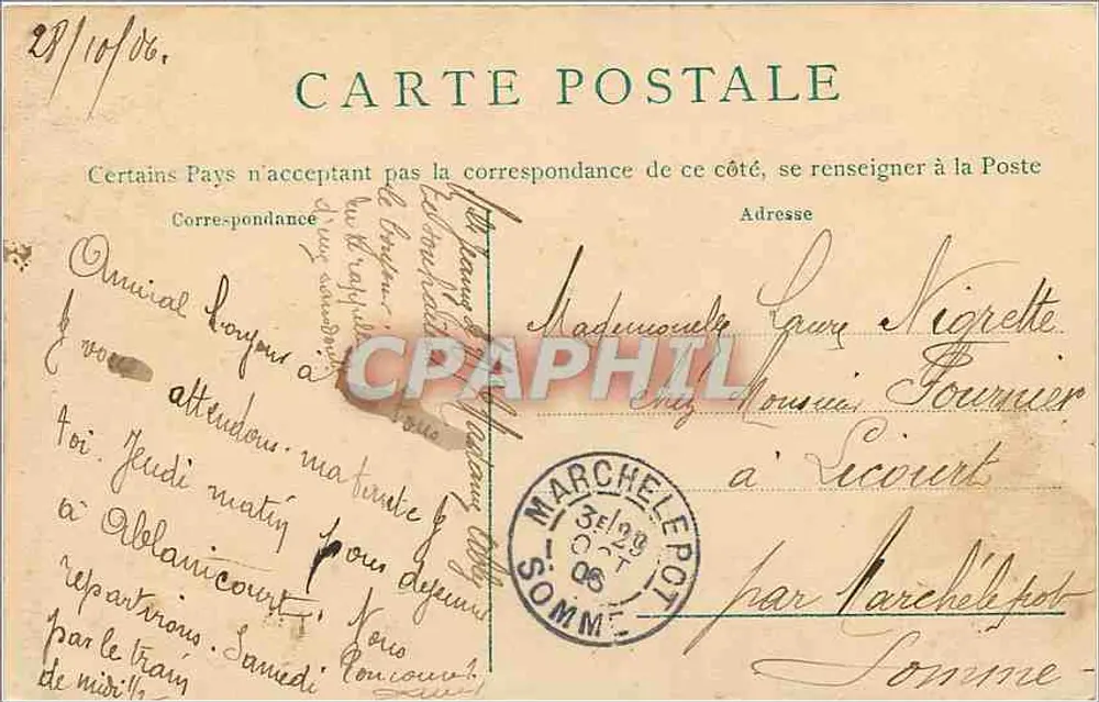 Rouen — Ansicht in Richtung Bonsecours und Insel Lacroix vom Gipfel der Spitze — V.M. 30 - Rückseite