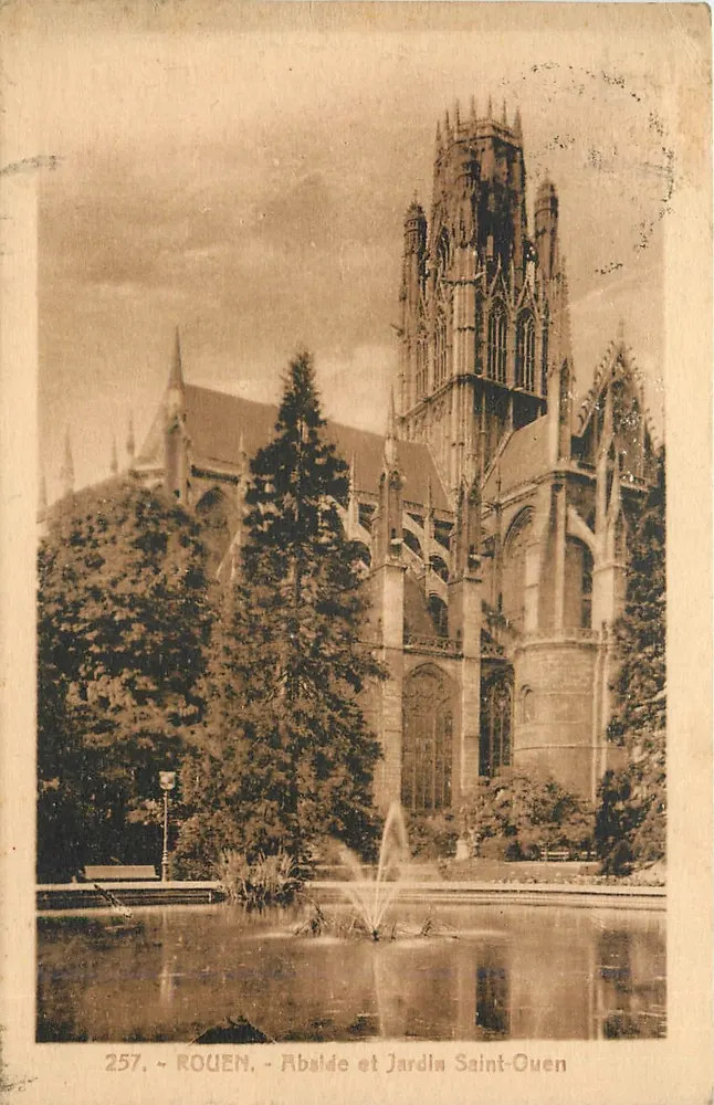 Rouen - Absydę i Ogród Świętego Ouena — Kartka pocztowa nr 257 - Awers