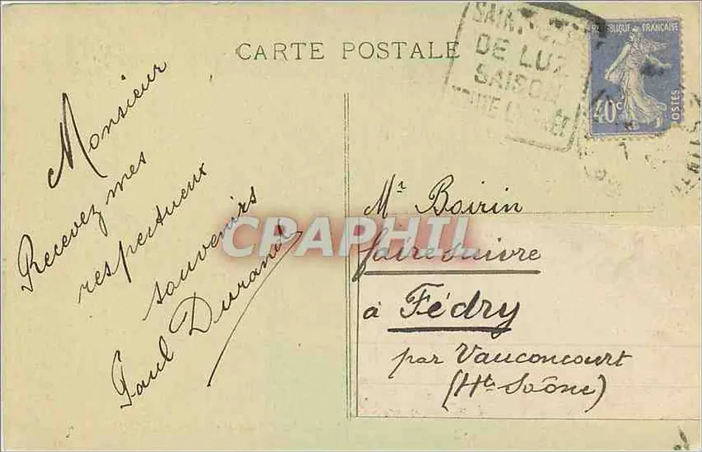 Biarritz (B.P.) - Grande Plage - Hôtel du Palais und Côte du Platre - Rückseite