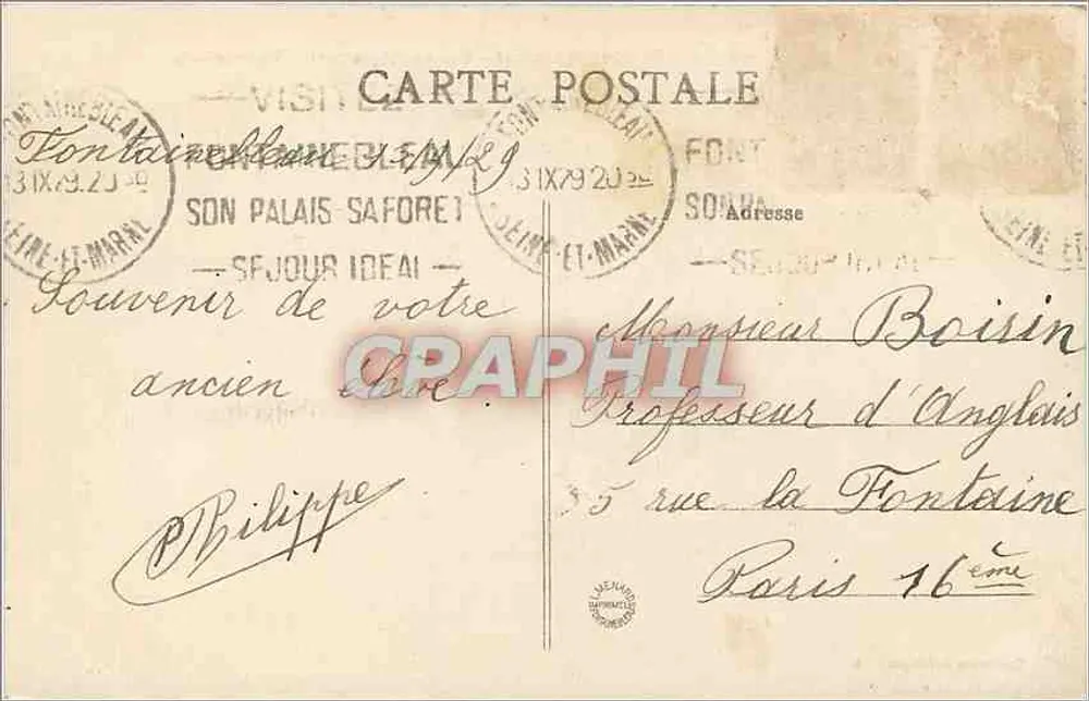 Floresta de Fontainebleau — Gorges d'Apremont — Vista geral — n° 137 - Verso