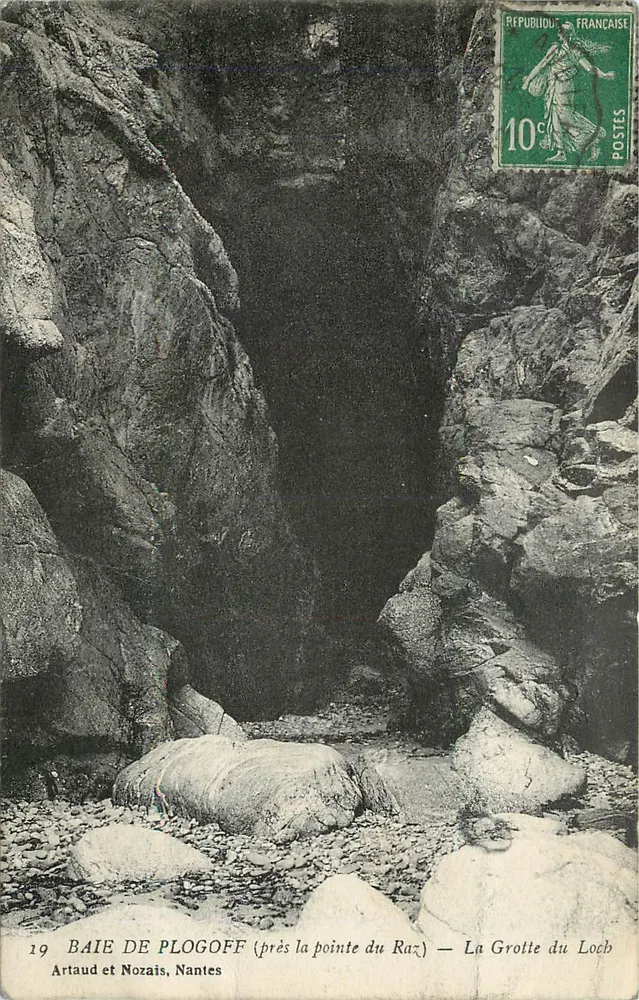 Bucht von Plogoff (nahe der Pointe du Raz) — Die Höhle Loch — Artaud et Nozais, Nantes - Vorderseite