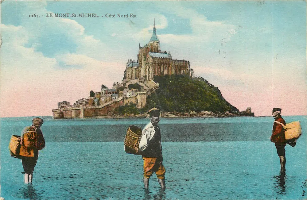 Mont Saint-Michel - Nordosten — Vintage Postcard/Antike Ansichtskarte n°1167, Verlag Laurent-Népomucène - Vorderseite