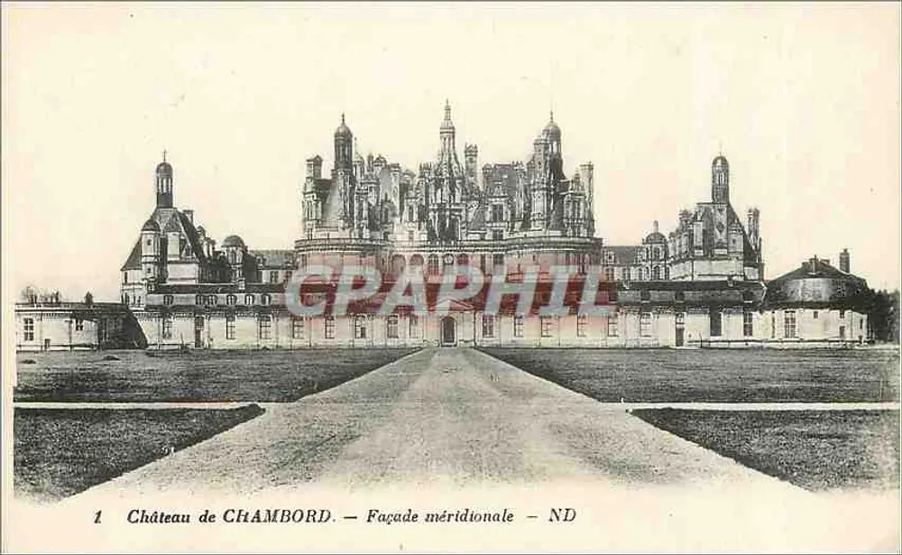 Castelo de CHAMBORD — Facha meridional — ND - Frente