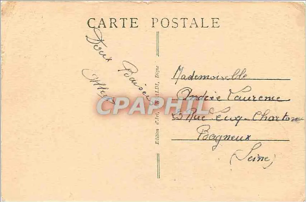 Marseille — Escalier Monumental de la Gare Saint-Charles — Édition Mario, n°125 - Verso