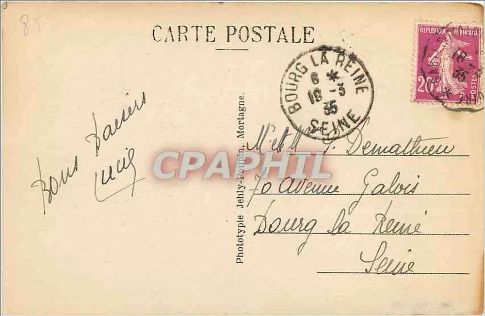 Les Sables-d'Olonne (Vendée) — The Port — Phototype Jelley-Roupin, Mortagne - Back