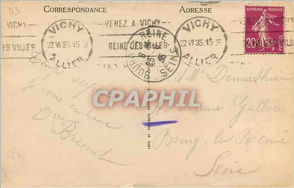 Vichy — O Casino — LL - Verso