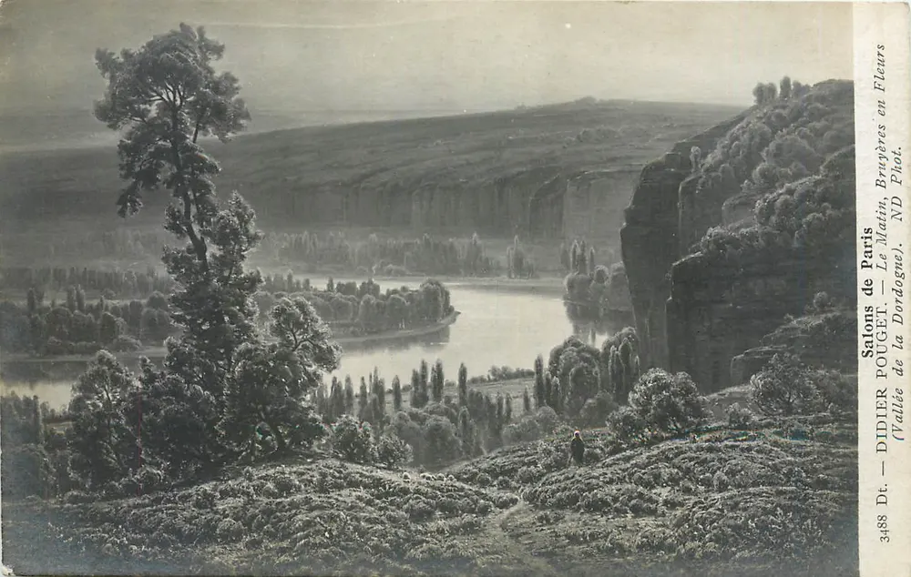 Vallée de la Dordogne — paysage fluvial — Didier Pouget, Paris, n° 3488 - Recto