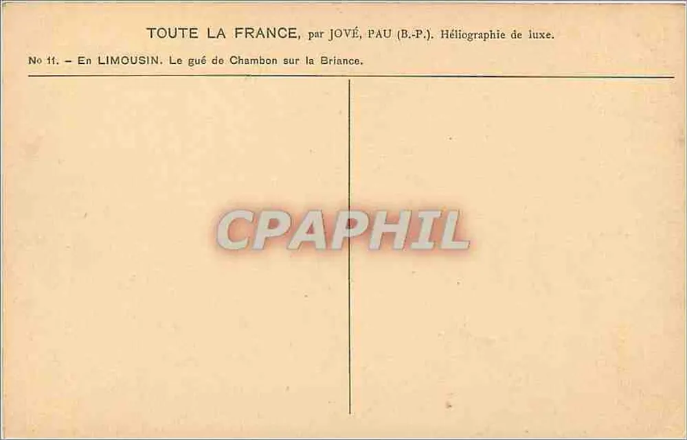 Le gué de Chambon sur la Briance — En Limousin — Jové, Pau (B.P.) - Verso