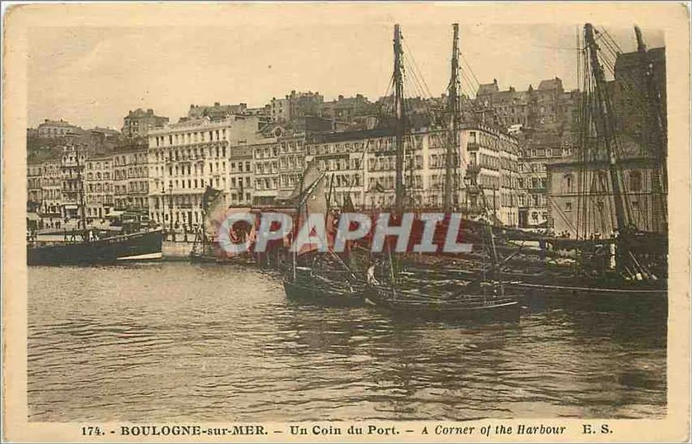 Boulogne-sur-Mer — Ein Eck des Hafens — E.S. n°174 - Vorderseite