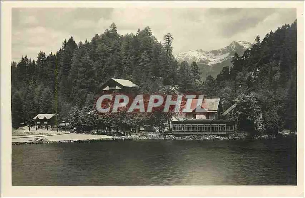 Tristachersee perto de Lienz contra a Schleinitz 2906 m — Editor: Echte Fotografikarte-Aufnahme mit Zäse-Objektiv, Viena - Frente