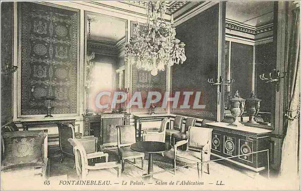Fontainebleau — Il Palazzo — Salone dell'Abdicazione — LL. — N° 65 - Recto