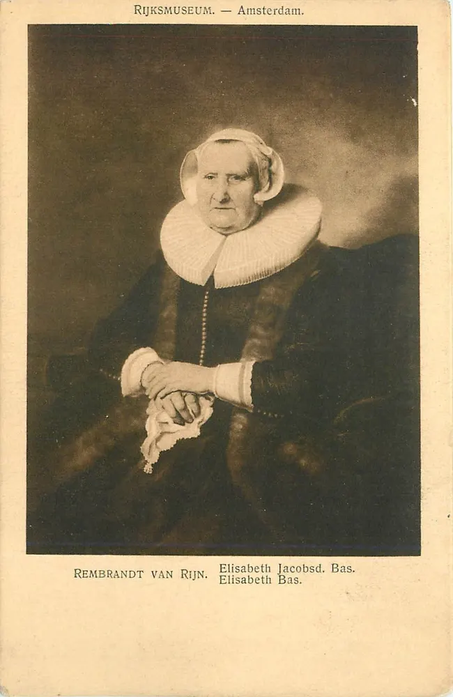 Retrato de Élisabeth Jacobsd. Bas — Rembrandt van Rijn — Rijksmuseum, Amsterdam - Frente