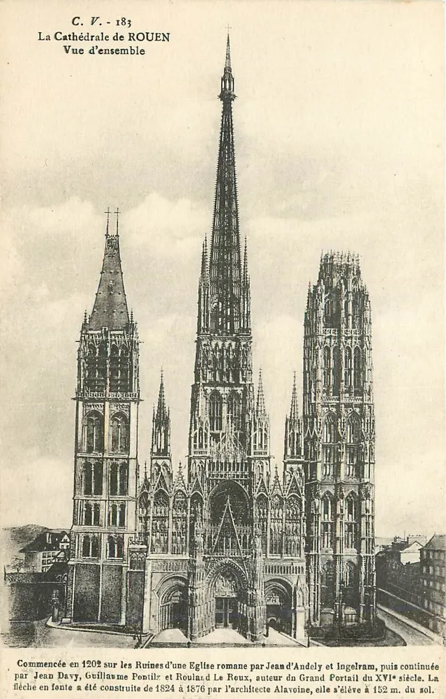 Catedral de Rouen — Vista geral — C.V. - 183 - Frente