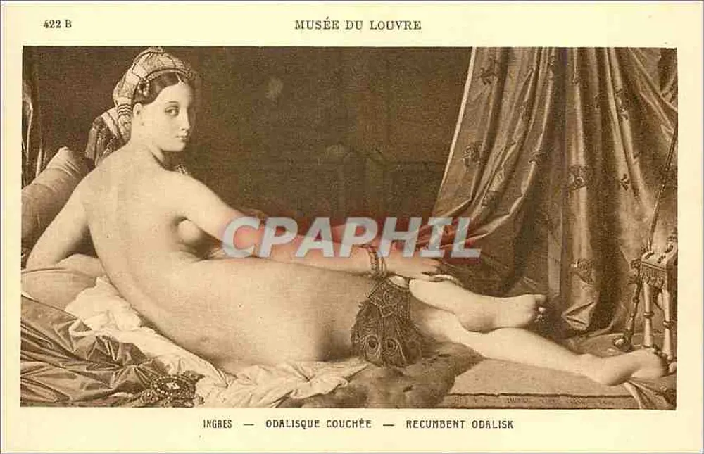 Odalisque deitada — Ingres — Museu do Louvre — Braun & Cie Imp. Édit. Paris - Frente
