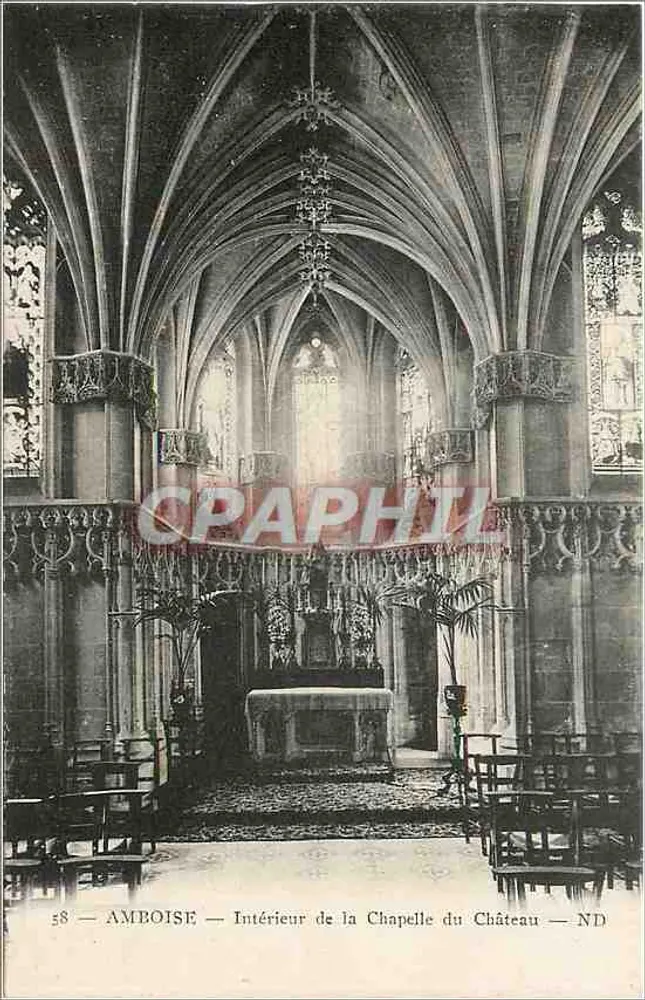 Amboise — Interior da Capela do Castelo — ND - Frente