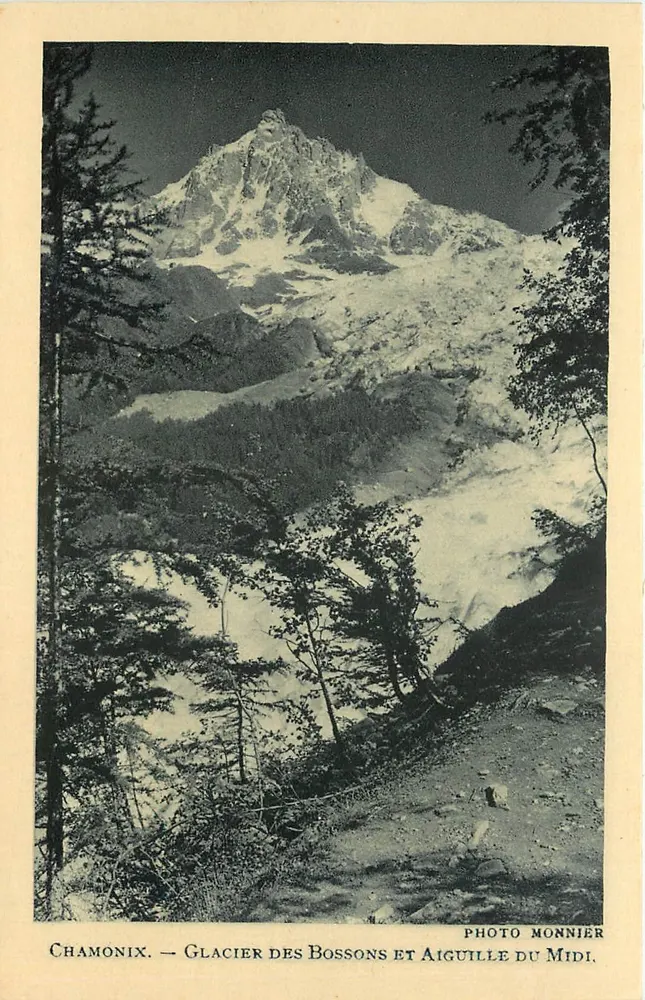 Chamonix — Glacier des Bossons et Aiguille du Midi — Photo Monnier - Recto