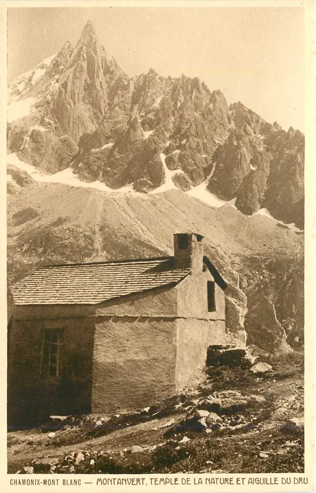 Chamonix-Mont Blanc — Montanvert, Tempel der Natur und Aiguille du Dru - Vorderseite