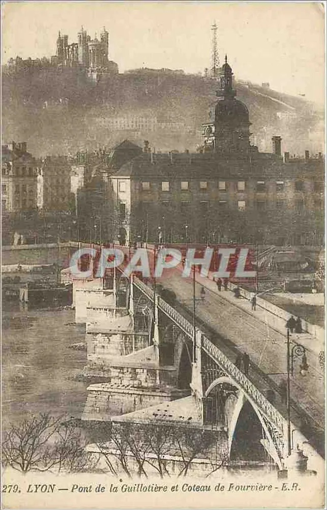 LYON — Pont de la Guillatière und Coteau de Fourrière — E.R. n°279 - Vorderseite