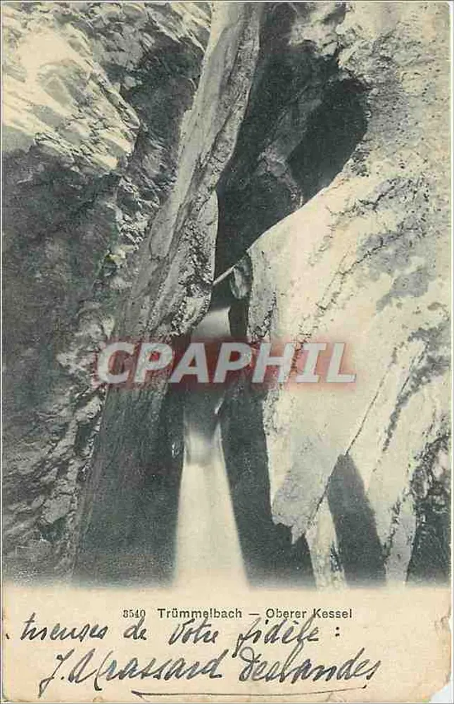 Trümmelbach — Oberer Kessel — J. Grassard, Suíça - Frente