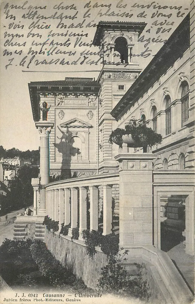 A Universidade — Causanne — Julien frères Phot.-Éditeurs, Genève - Frente