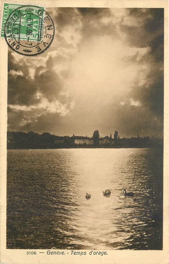 Genebra — Tempo de tempestade — Helvetia, n° 5106 - Frente