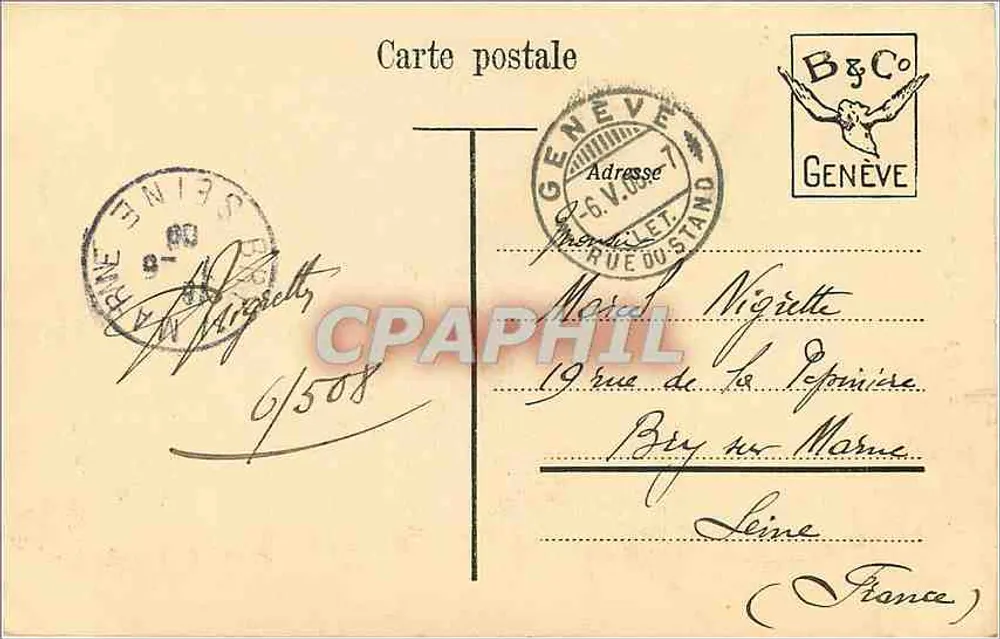 Genebra — Tempo de tempestade — Helvetia, n° 5106 - Verso