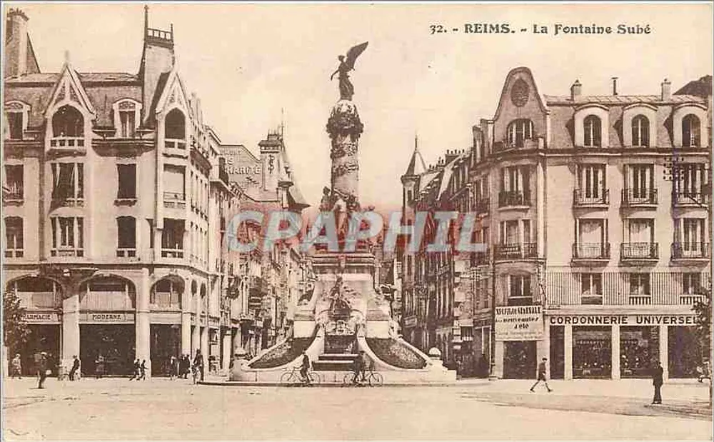 Reims — La Fontaine Subé — Editor: Cordonnerie Universelle - Anverso