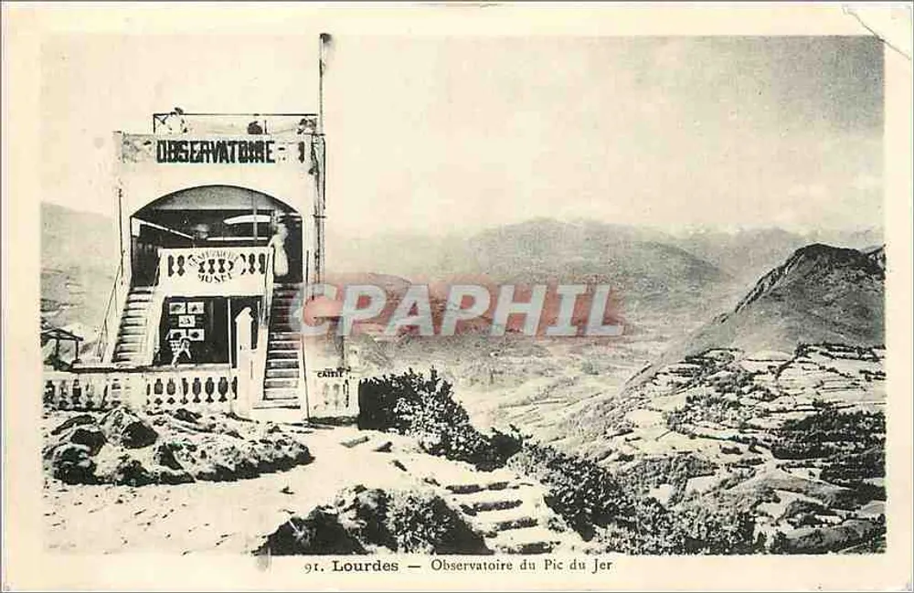 Lourdes — Observatoire du Pic du Jer — Éditeur P. Doucet, n° 91 - Front