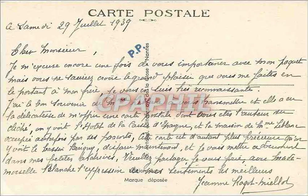 Dieppe (S.-Inf.) — La Fontaine du Puits-Salé (M. Fernand Miellot, architecte) - Verso