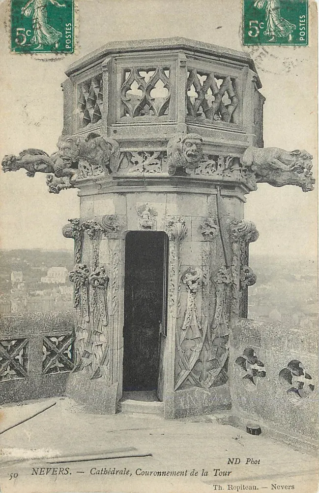 Nevers — Catedral, Coroamento da Torre — Th. Ropiteau — N°50 - Frente