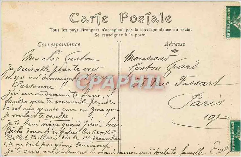 Nevers — Catedral, Coroamento da Torre — Th. Ropiteau — N°50 - Verso