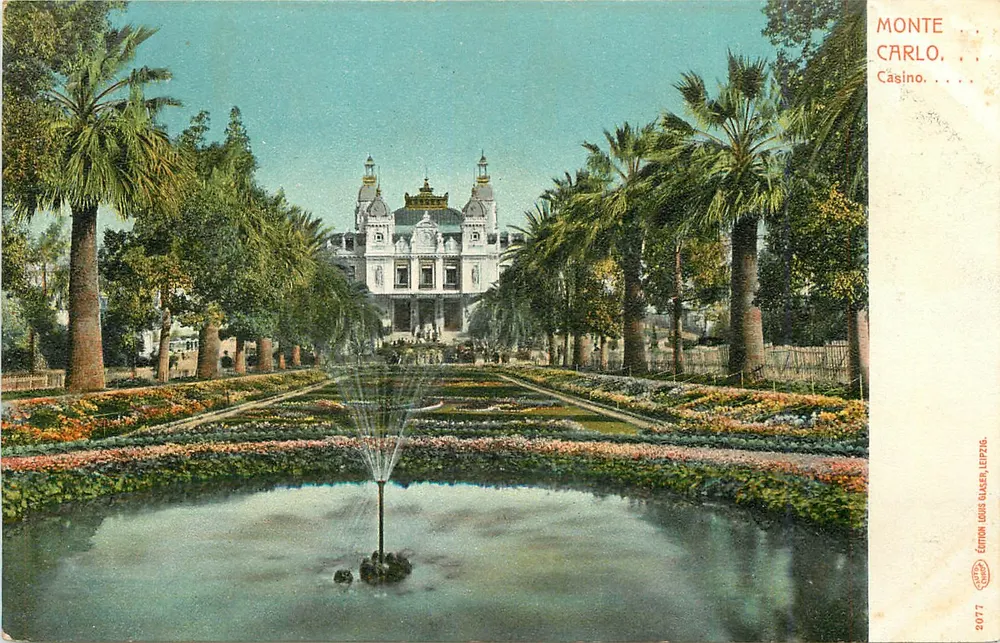 Monte Carlo — Casino — Edição Gour Glaser, Leipzig, n°2077 - Frente