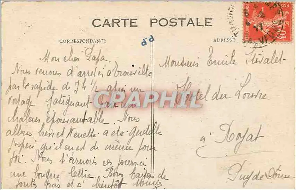 Trouville — Les Jetées, vues à vol d’oiseau — G. F., Le Havre - Verso