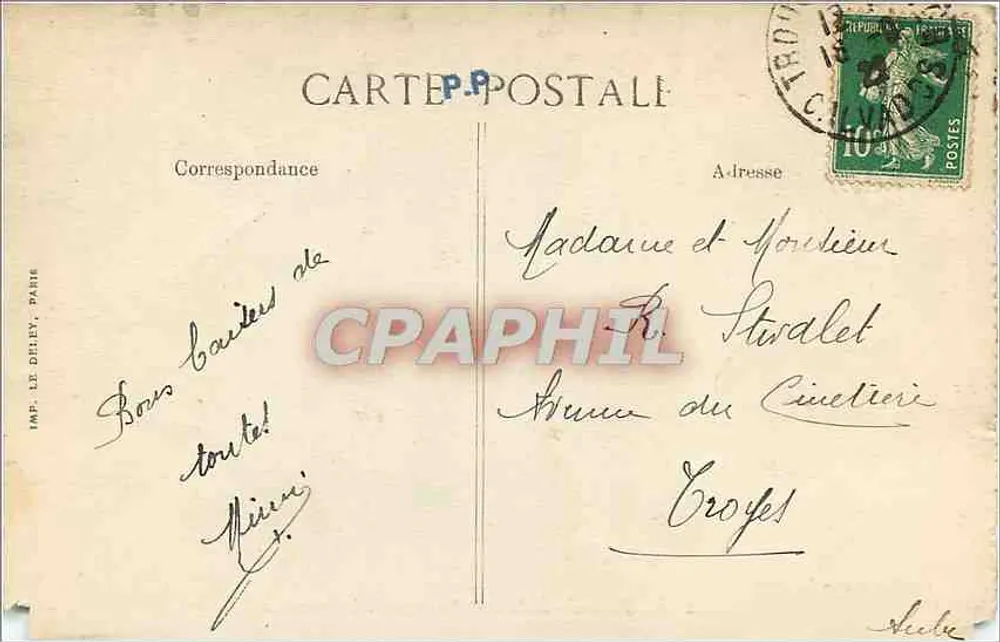 Trouville — Grupo de banhistas — G. Forestier - La Havre, n°250 - Verso