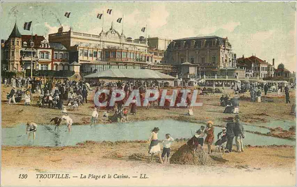 Trouville — La Plage et le Casino — LL. n°130 - Recto