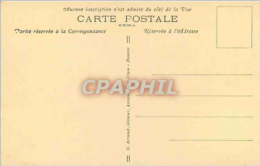 Bagnolles-de-l'Orne — Estabelecimento Termal — G. Arlaud, editor - Verso