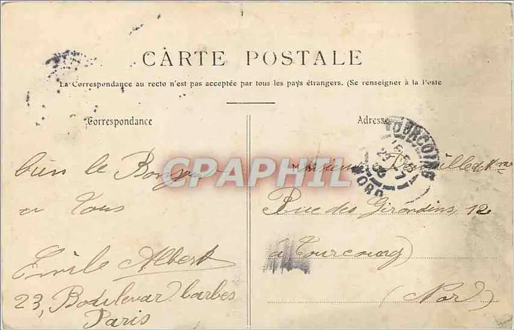 Paris — Buttes-Chaumont — Der Hängebrücke und der Belvedere - Rückseite