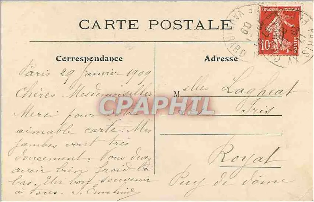 O Val-de-Grâce — editor L. J. & Cie, Angoulême, n°107 - Verso