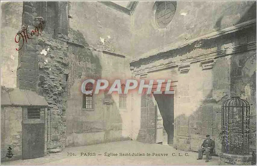 Paris — Église Saint-Julien-la-Pauvre — C. L. C. - Recto