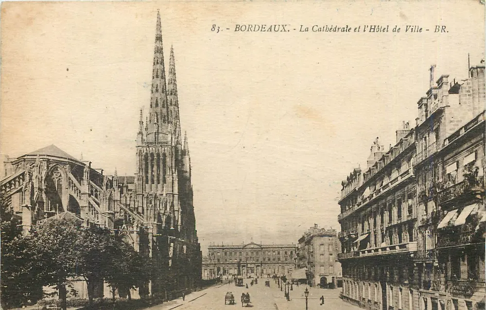 Bordeaux - Die Kathedrale und das Rathaus - BR. - Vorderseite